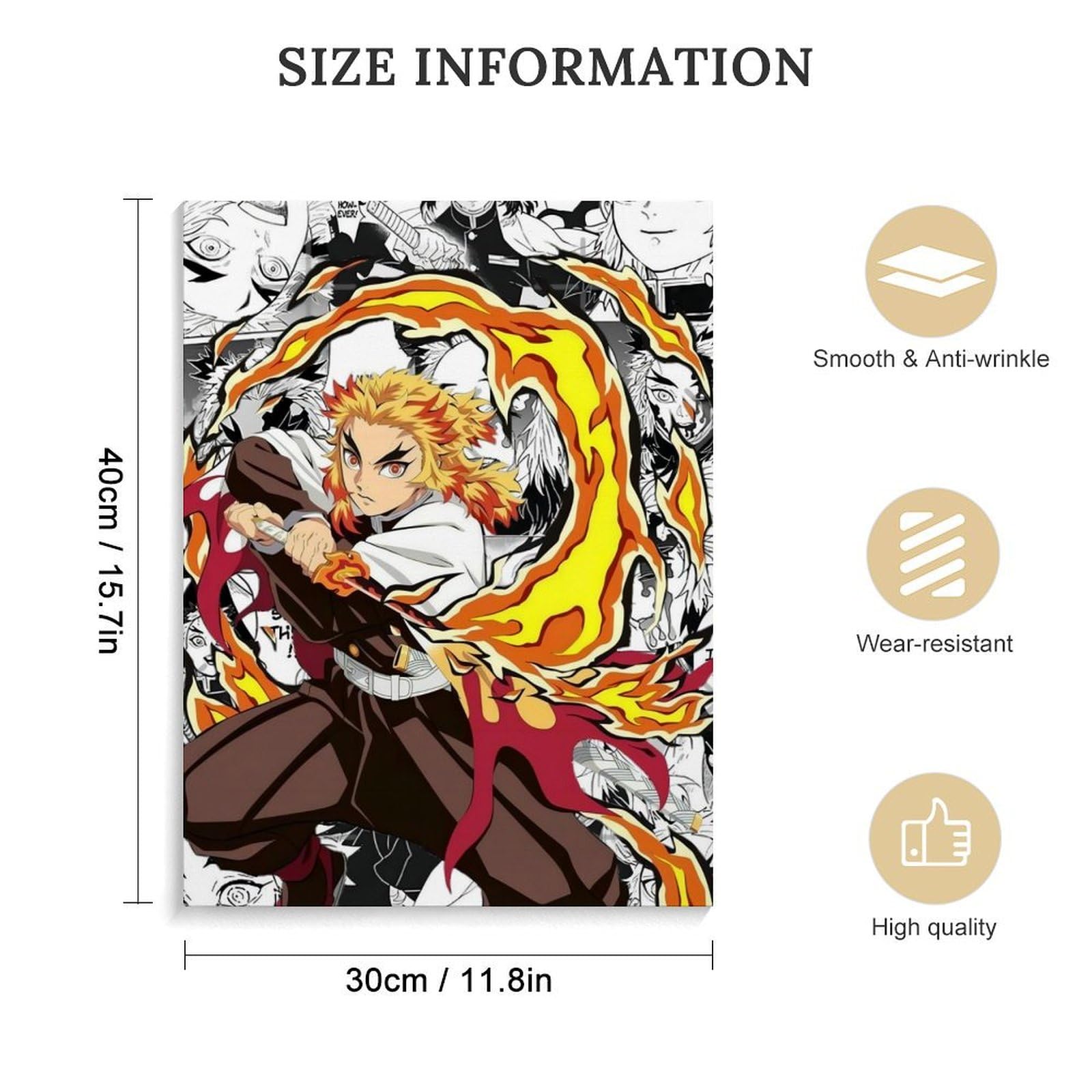 Amazon.co.jp: アートパネル 鬼滅の刃 炎柱 煉獄杏寿郎 装飾画 30x40cm